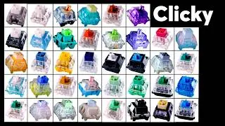 39 Clicky Switch Sound Tests on One Keyboard (2025 Compilation)!