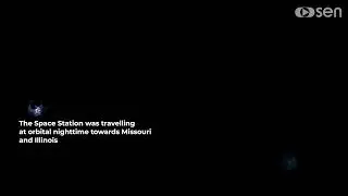 Lightning over the Midwest filmed from space as the ISS orbited above on 08 November 2024, 
