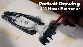 How to Sketch a Portrait - Woman with Charcoal