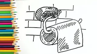 КАК нарисовать туалетную бумагу / Рисунки для срисовки