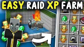 EASIEST Raid XP Farm Minecraft Bedrock 1.21!