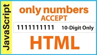 Allow only 10 digit numeric mobile number in html
