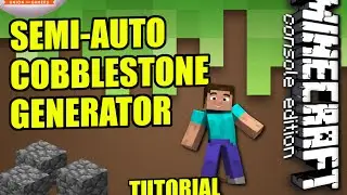 Minecraft Bedrock - SEMI-AUTO COBBLESTONE GENERATOR ⛏️[ Tutorial ] PS4 / MCPE / Xbox / Switch