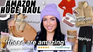 AMAZON HUGE HAUL ✨ the perfect leggings, shapewear, home favs, earbuds, clothing!