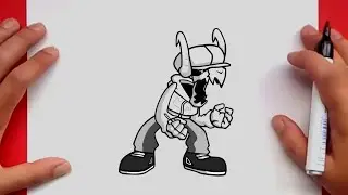 How to draw TABI EX-Boyfriend from Friday Night Funkin' | Genocide [ Tabi Mod ]