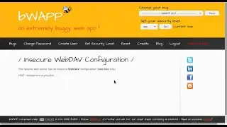 bWAPP Insecure WebDAV Configuration