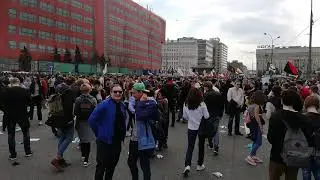 Митинг против блокировки телеграмм в Москве