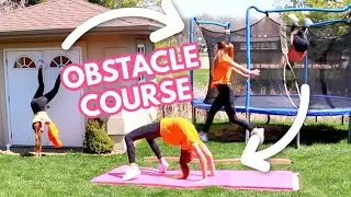 AT HOME GYMNASTICS OBSTACLE COURSE!