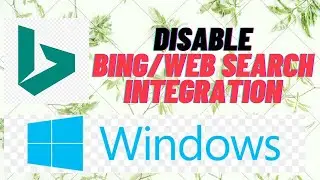 How to Disable Web Search / Bing integration in the Windows 10 Start Menu to speed up search menu