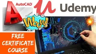 Auto CAD Free course and certificate from Udemy || 900 subscribers giveaway