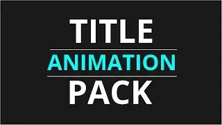 FREE Title Animation Pack - After Effects (Motion Graphics)