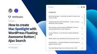 How to create Mac Spotlight with WordPress Floating Awesome Button | Ajax Search