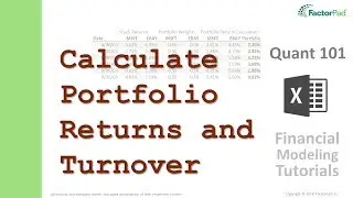 Calculate stock portfolio returns and turnover in Excel | Financial Modeling Tutorials