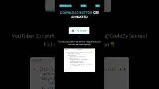 ✨Animated Download Button using HTML & CSS! 🚀 