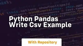 python pandas write csv example