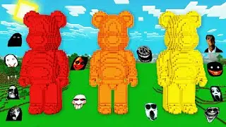 SURVIVAL BEARBRICK BASE JEFF THE KILLER and SCARY NEXTBOTS in Minecraft - Gameplay - Coffin Meme