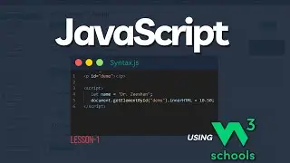 JavaScript Coding 101: 01 JavaScript Introduction using W3Schools.com