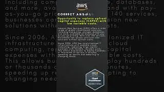 #CLFC02 Certified Cloud Practitioner Sample Exam Question #shorts