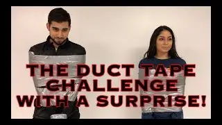 THE DUCT TAPE CHALLENGE WITH A SURPRISE! (BROTHER VS SISTER)