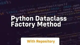 python dataclass factory method