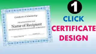 One Click Certificate Design in Word | 1 Click में कोइ भी, कैसा भी Design बनाइये | Helping Window