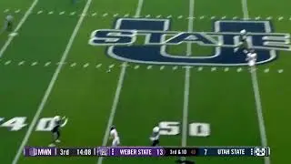 Hunter Reynolds Interception against Weber State