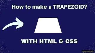 Make TRAPEZOID SHAPE with HTML & CSS | A Beginner's Guide!