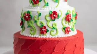 How to Decorate a Vine and Blossom Valentines Day Cake