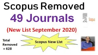 Scopus Removed 49 Journals in September 2020 | Scopus Discontinued Journals List September 2020