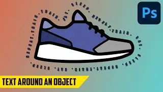 How to place Text around an Object or Logo - Photoshop Tutorial