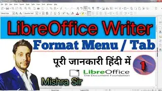 Format Menu in Writer | LibreOffice Writer Format Menu in Hindi | Format Menu In Writer in Hindi