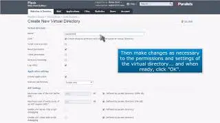 Plesk: How to Create a Virtual Directory