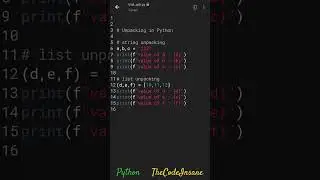 Unpacking in Python | Python | 