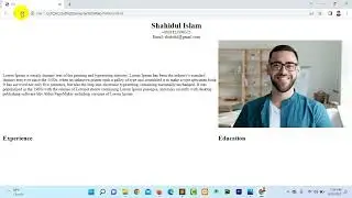 HTML CSS CV Create Class 04 3rd Sem