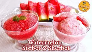 Refreshing Watermelon Sorbet & Sherbet Recipe | Two Easy Summer Frozen Treats made with Watermelon