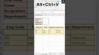 Data Entry in Excel #shortsvideo #tipsandtricks #trendingshorts #shortcutkeys #msofficeexcel