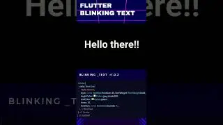 Flutter Blinking Text Package 