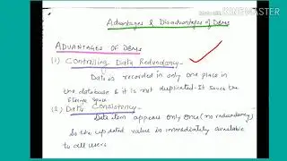 Advantages of DBMS - lecture4/DBMS