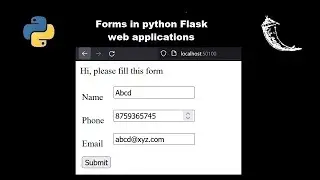 Forms in flask with front-end and server-side validation