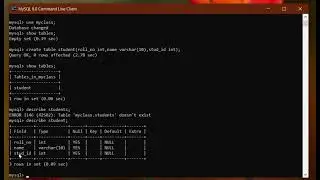 Create Databases In MySql-1, Practically
