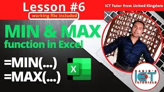 Lesson 6: MIN & MAX function in Excel | Find the Minimum and Maximum value within a range in Excel