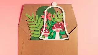 Bell Jar Terrarium Box Card | 3D svg | SVG Templates | Circuit | FREE 3D SVG | Flower Craft