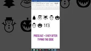 Santa Claus Christmas Symbols Shortcut Key in MS Word 