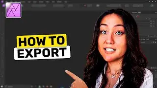 How to export in Affinity Photo