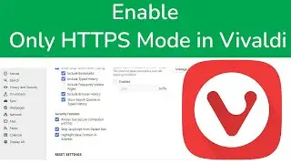 How to Enable Only HTTPS Mode in Vivaldi Browser?