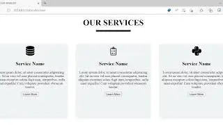 Services Section using Html & CSS | Our Services website page design