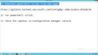 SCCM 2012 R2 - Enable fast ring updates for System center configuration manager to version 1606