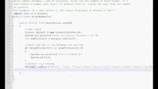 CA Exercise 1 - Java Tutorials Arrays Strings Scanner Integer