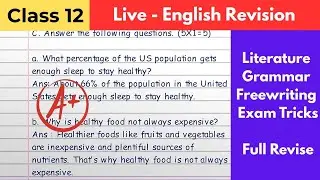 🔴Live: Class 12 English Revision