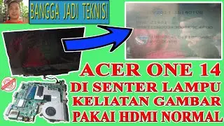 Laptop Acer One 14  Z1401  Tampilan Gelap Pakai HDMI Normal
